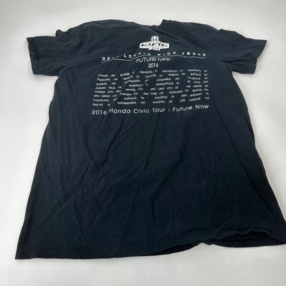 Demi Lovato Nick Jonas 2016 Future Concert T-Shirt Size Medium Black 100% Cotton - Picture 8 of 8